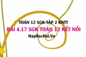 Bài 4.17 SGK Toán 12 tập 2 Kết nối tri thức
